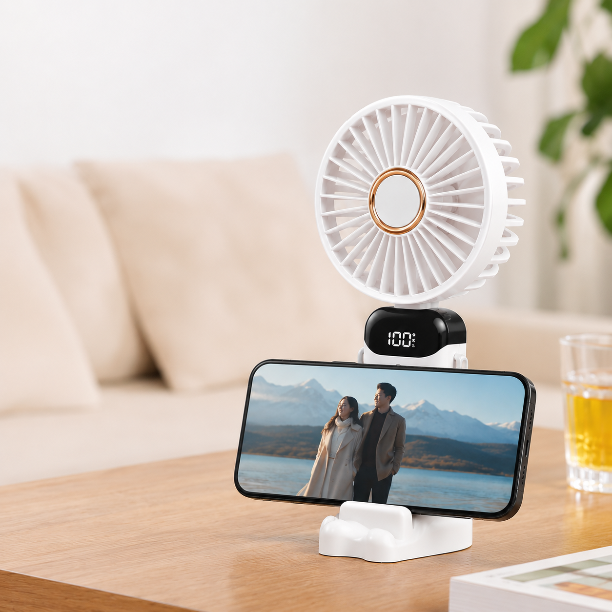 Canicule AirGo™ | Ventilateur Portable Rechargeable avec Écran LED